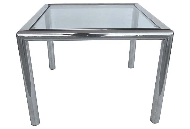 chrome tubular kitchen table